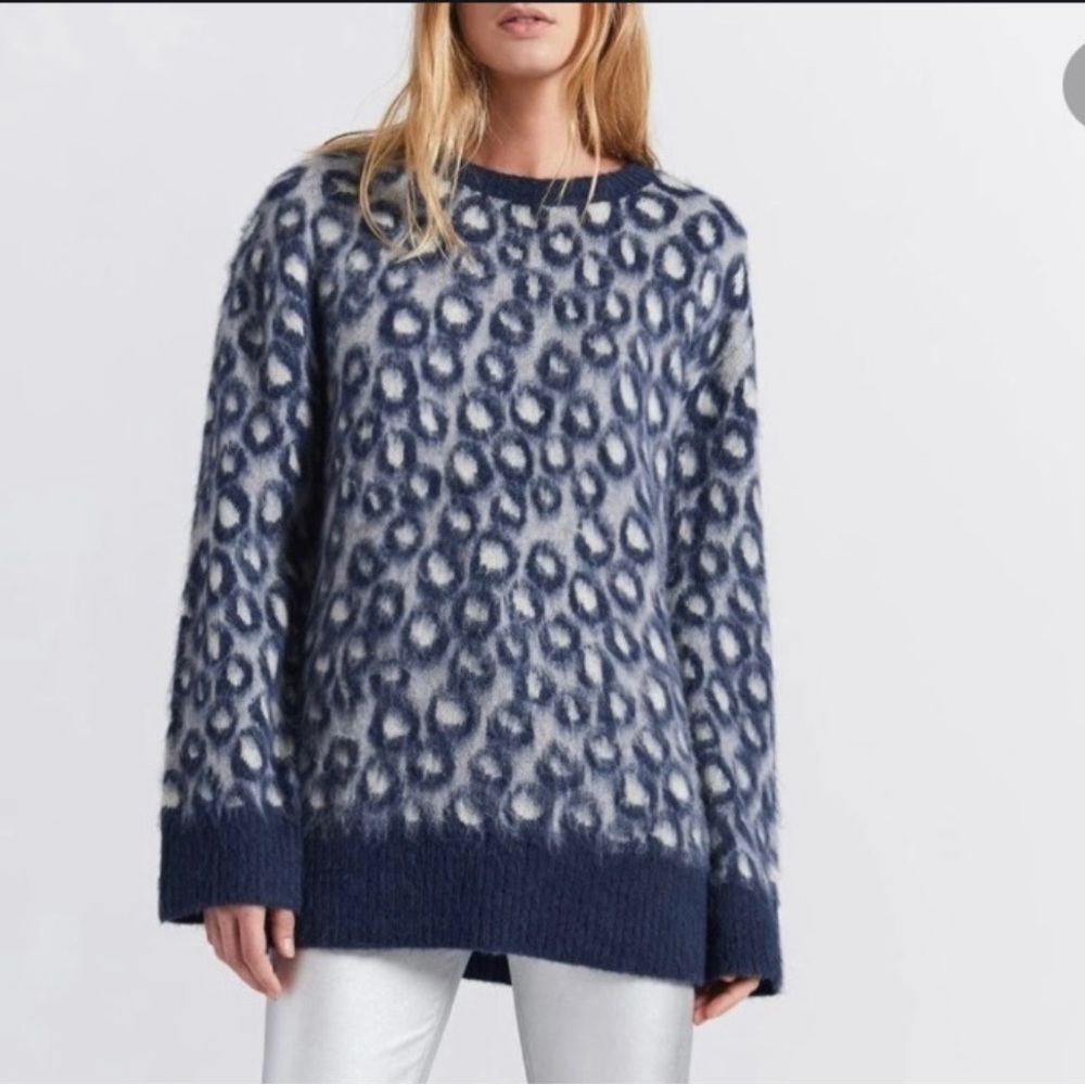 Couture knit animal/dot sweater